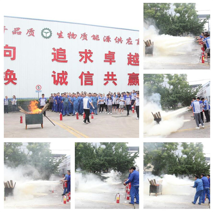 隨后，集團(tuán)消防安全員為廣大職工講解滅火器和消防水槍的使用方法，并現(xiàn)場演示。廣大員工積極參與到教學(xué)演練當(dāng)中，進(jìn)一步鞏固消防培訓(xùn)知識。